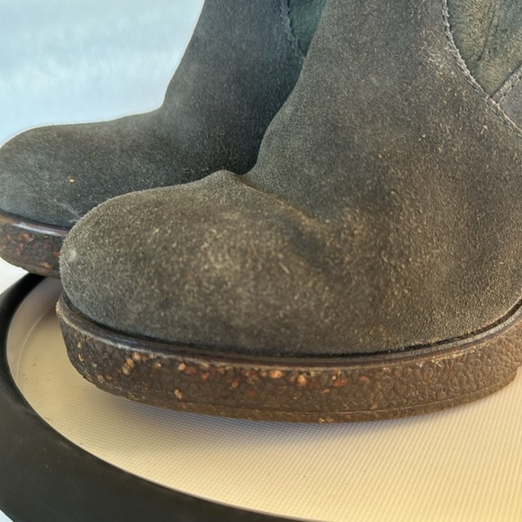 Emu Heighton Lo Sheepskin Boots 5 Green Wedge Women’s Winter Boots Australian - Picture 12 of 14